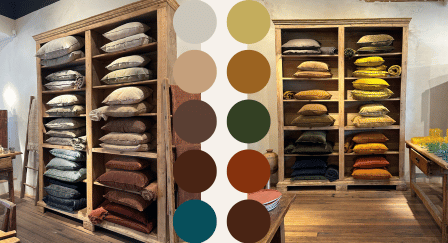 textiles in a range of fall colors