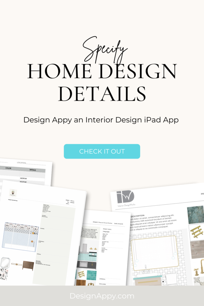 Interior Design program and bathroom design documents