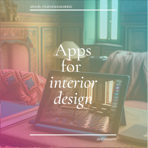 an ipad with the words apps for interior design