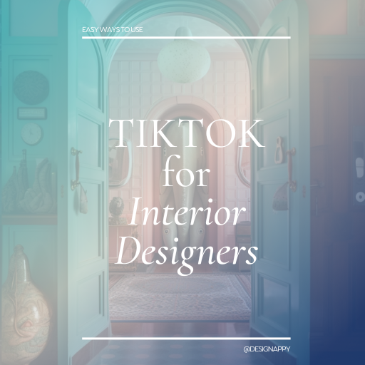 Doors opening with the words tiktok for interior designers